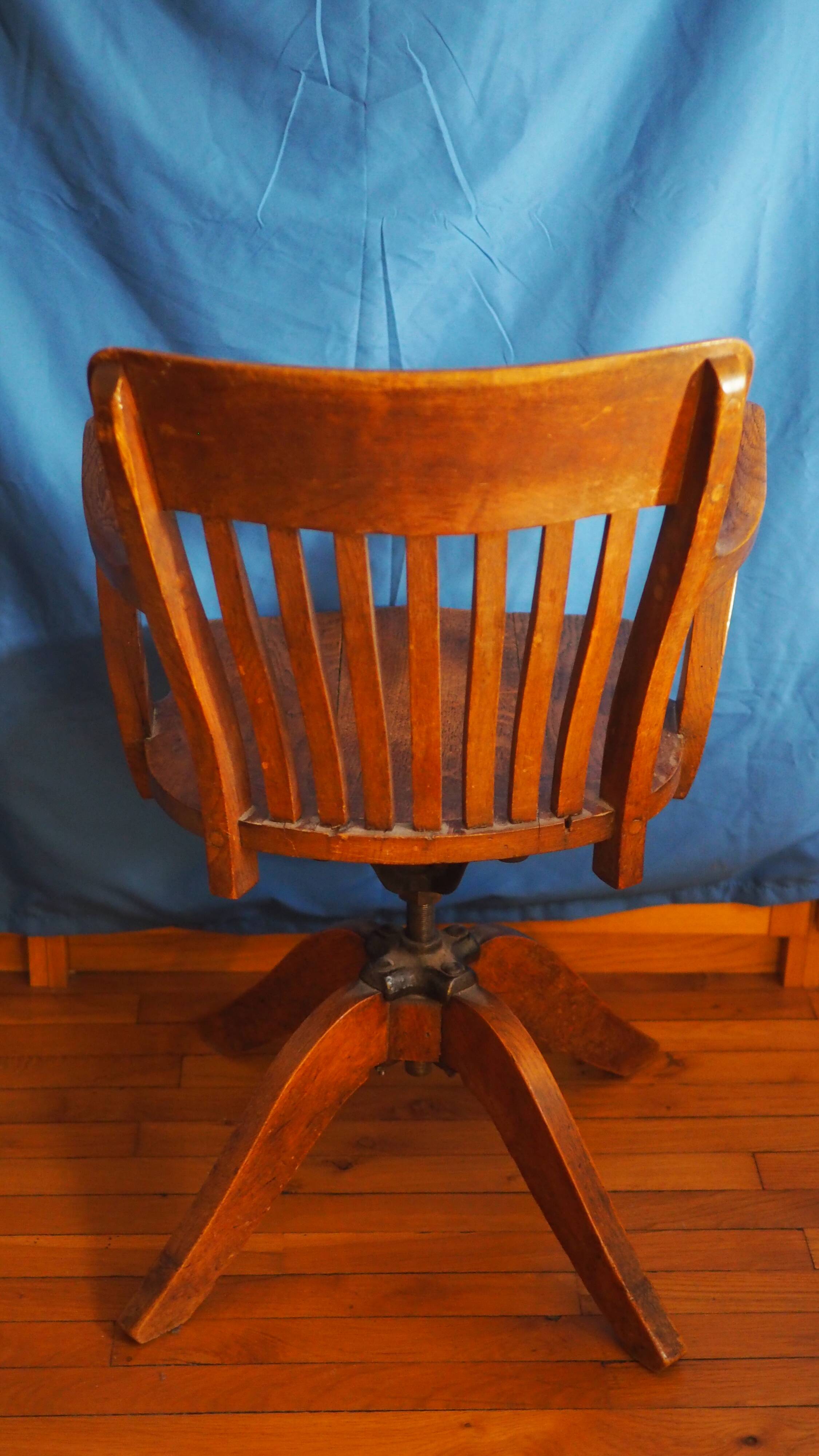 Western bistro chair rotating wood