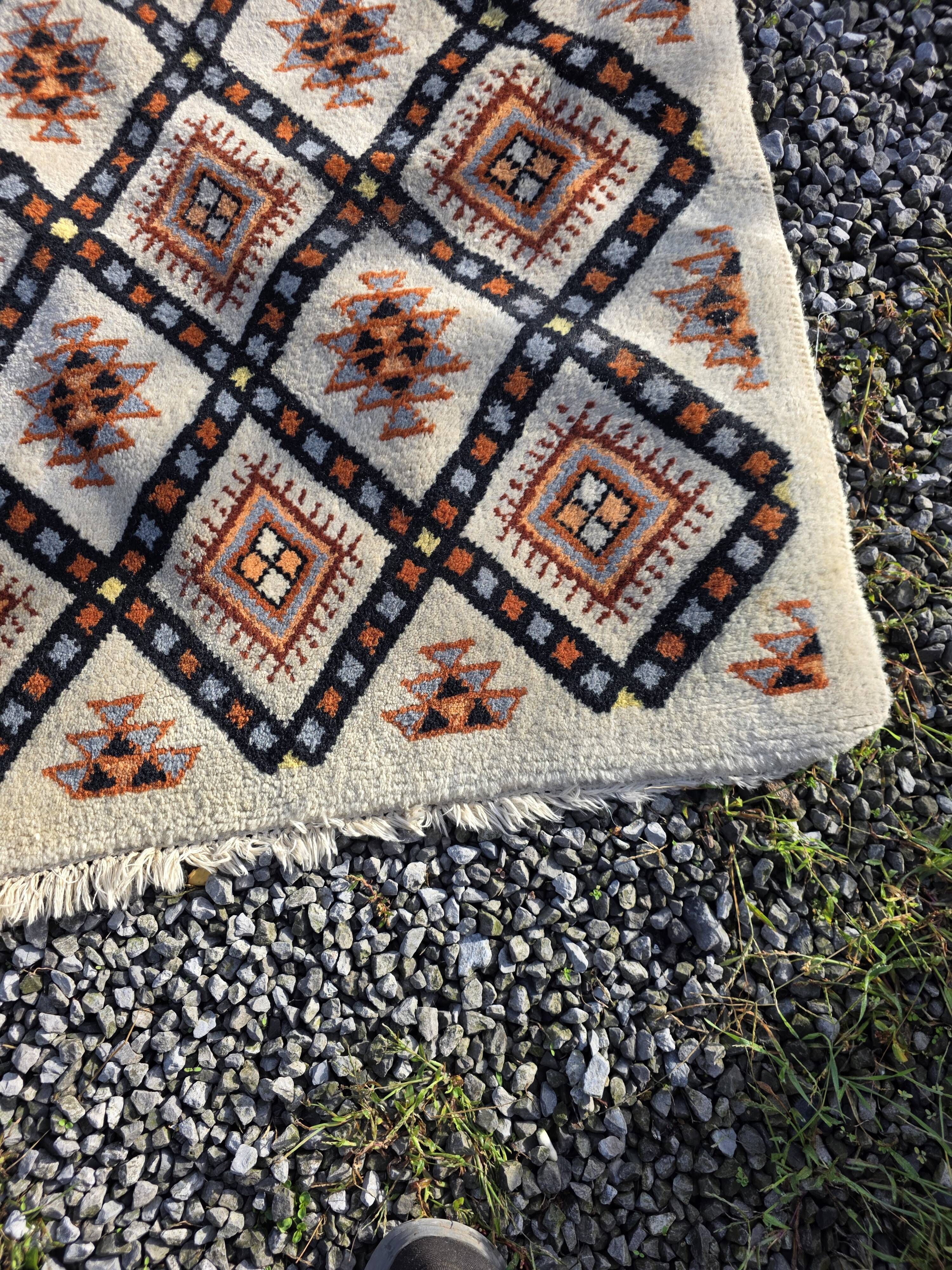 Tapis scandinave en laine des années 60/70
