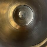 Enameled brass lidded pot