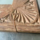 Antique hand carved  frame solid wood  22 cm x 17.5 cm