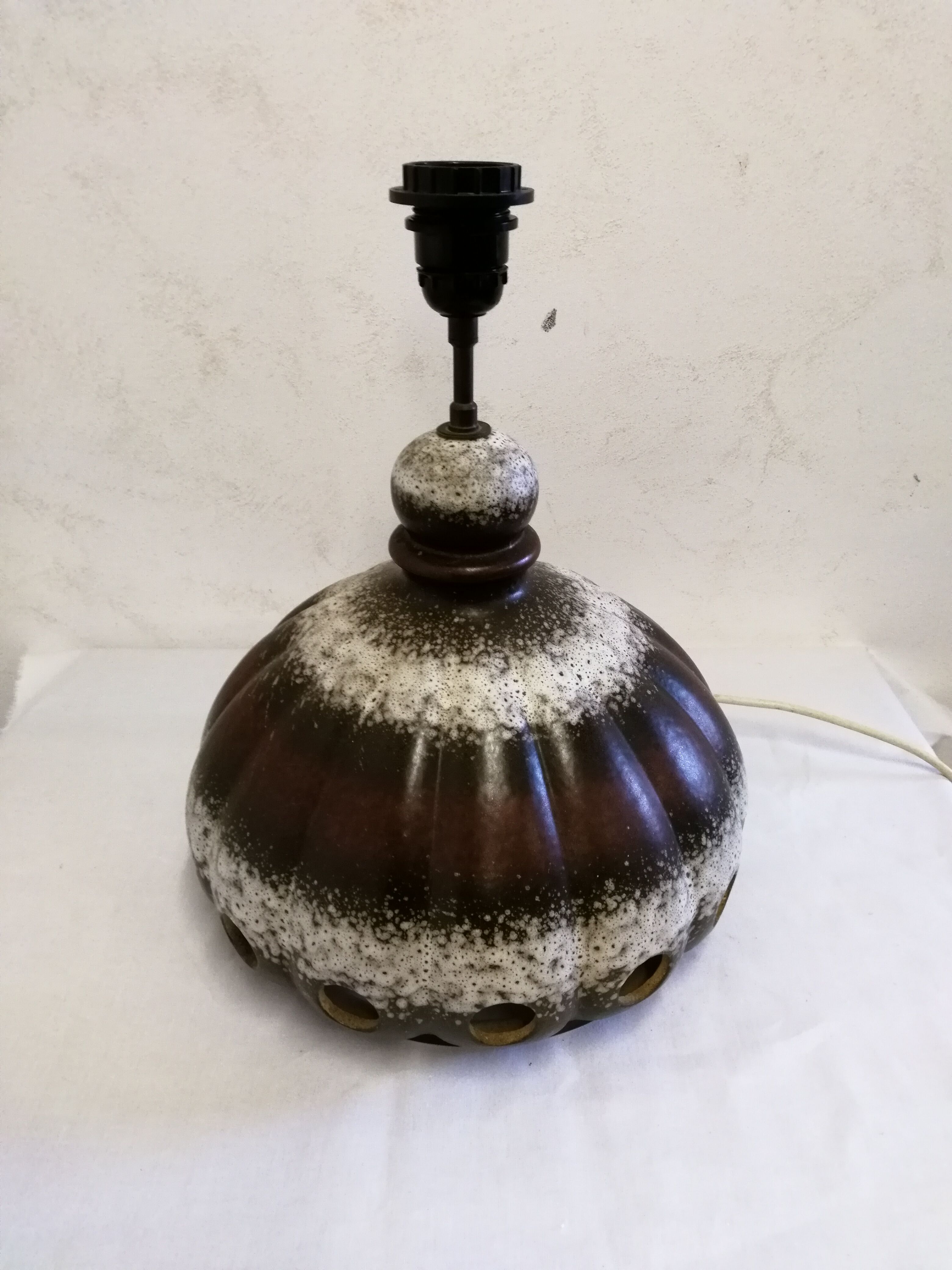 Vintage stoneware lamp base