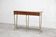 Sculptural wood & brass console table, italy 1950's