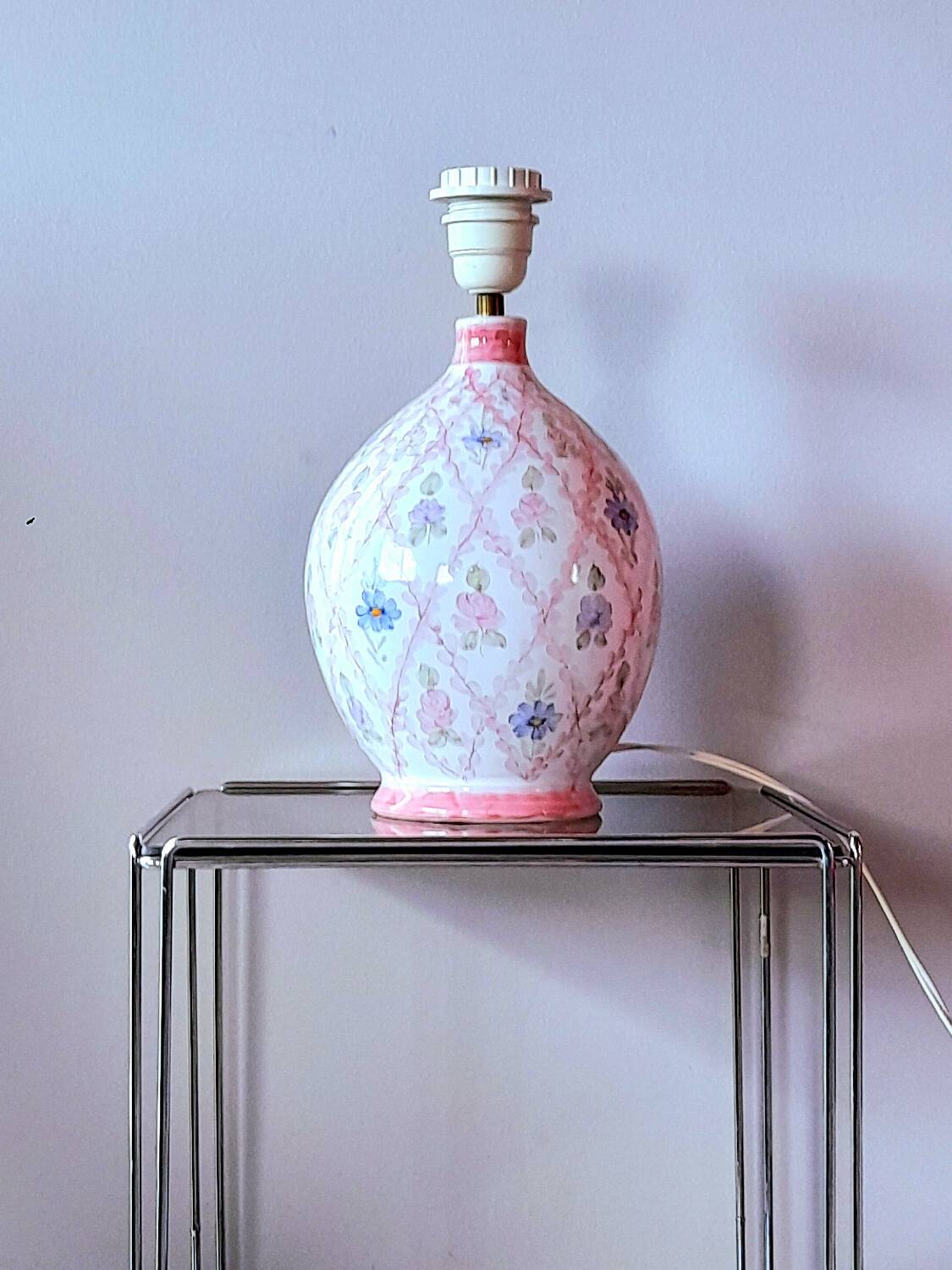 Ceramic lamp base, signed.