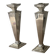 Pair of Art Deco silver-plated candlesticks 38.5cm