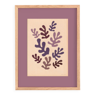 Collage on old paper inspired by Matisse