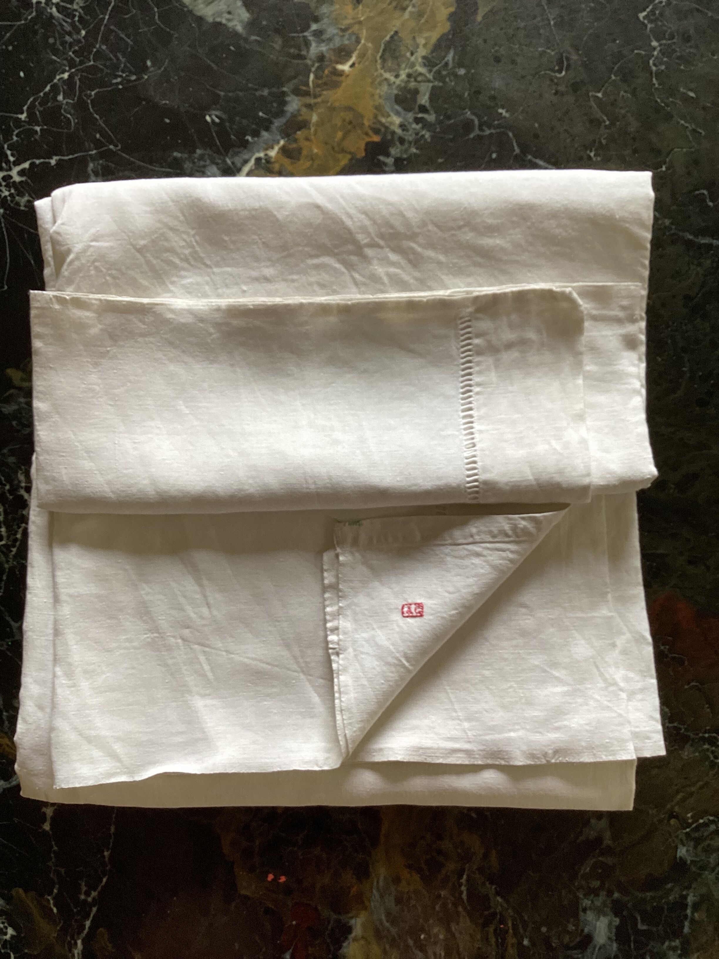 Old wool/cotton sheet dimensions: height -260cm- width -225cm-
