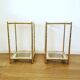 Pair of gold meta harnesses and glass tops