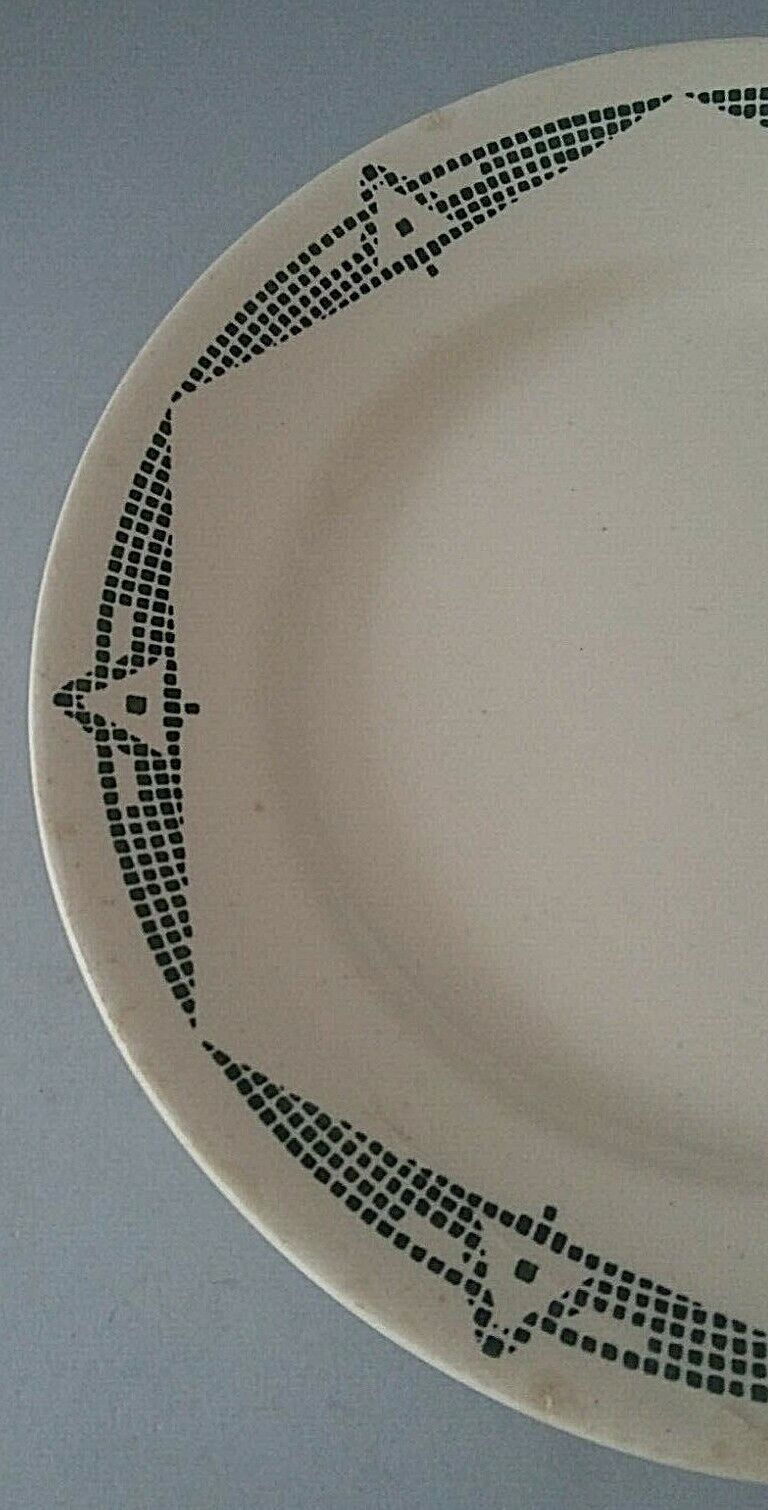 Flat plate in earthenware marked PB Limoges model Henri early XXth