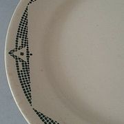 Flat plate in earthenware marked PB Limoges model Henri early XXth