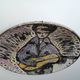 Huguette & marius bessone large ceramic plate vallauris the guitarist 1