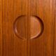 Poul Cadovius teak wall unit with expository shelf for Cado, Denmark 1960s
