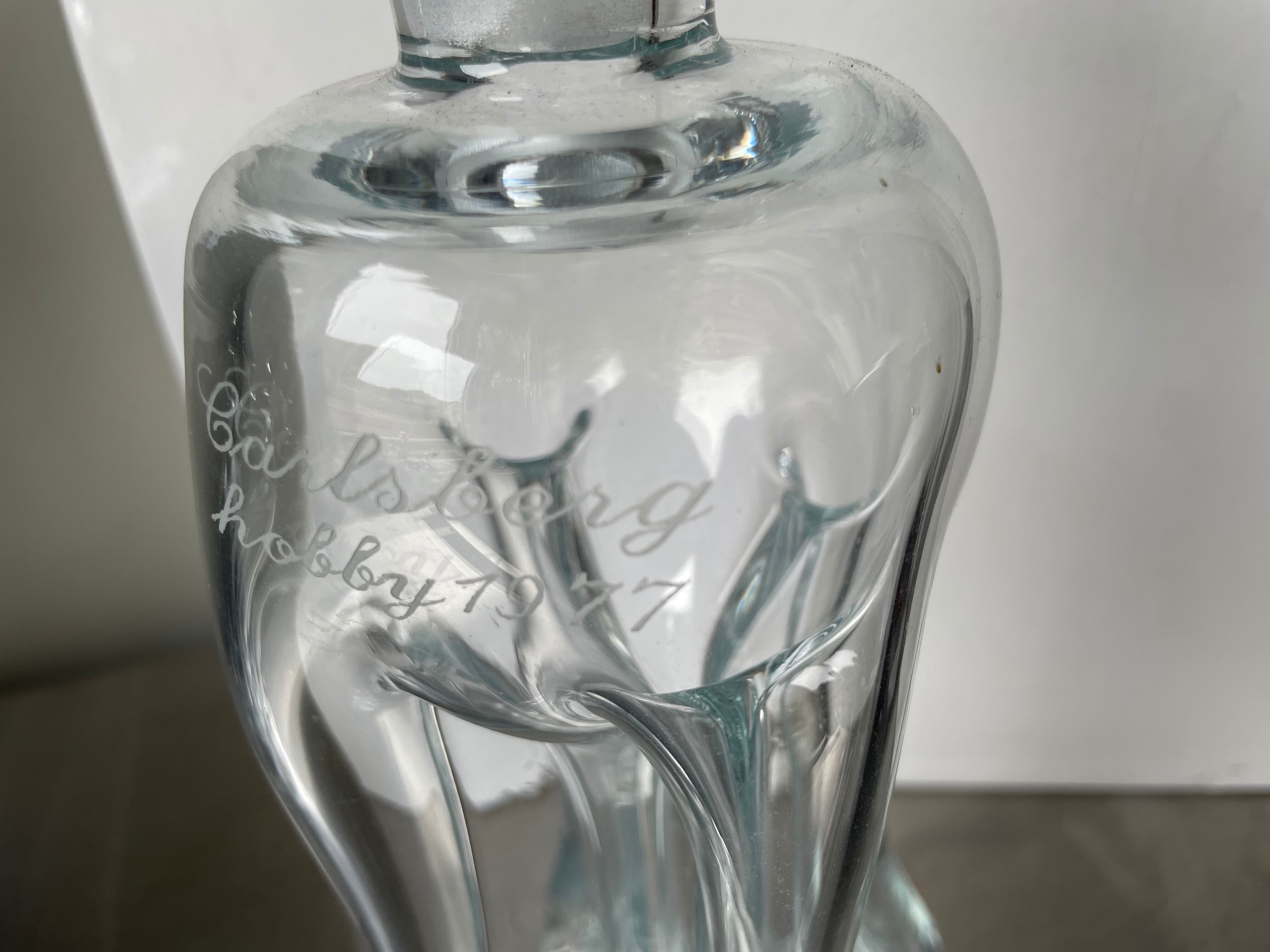 Holmegaatd set of 2 Decanters XL & L sizes Vintage