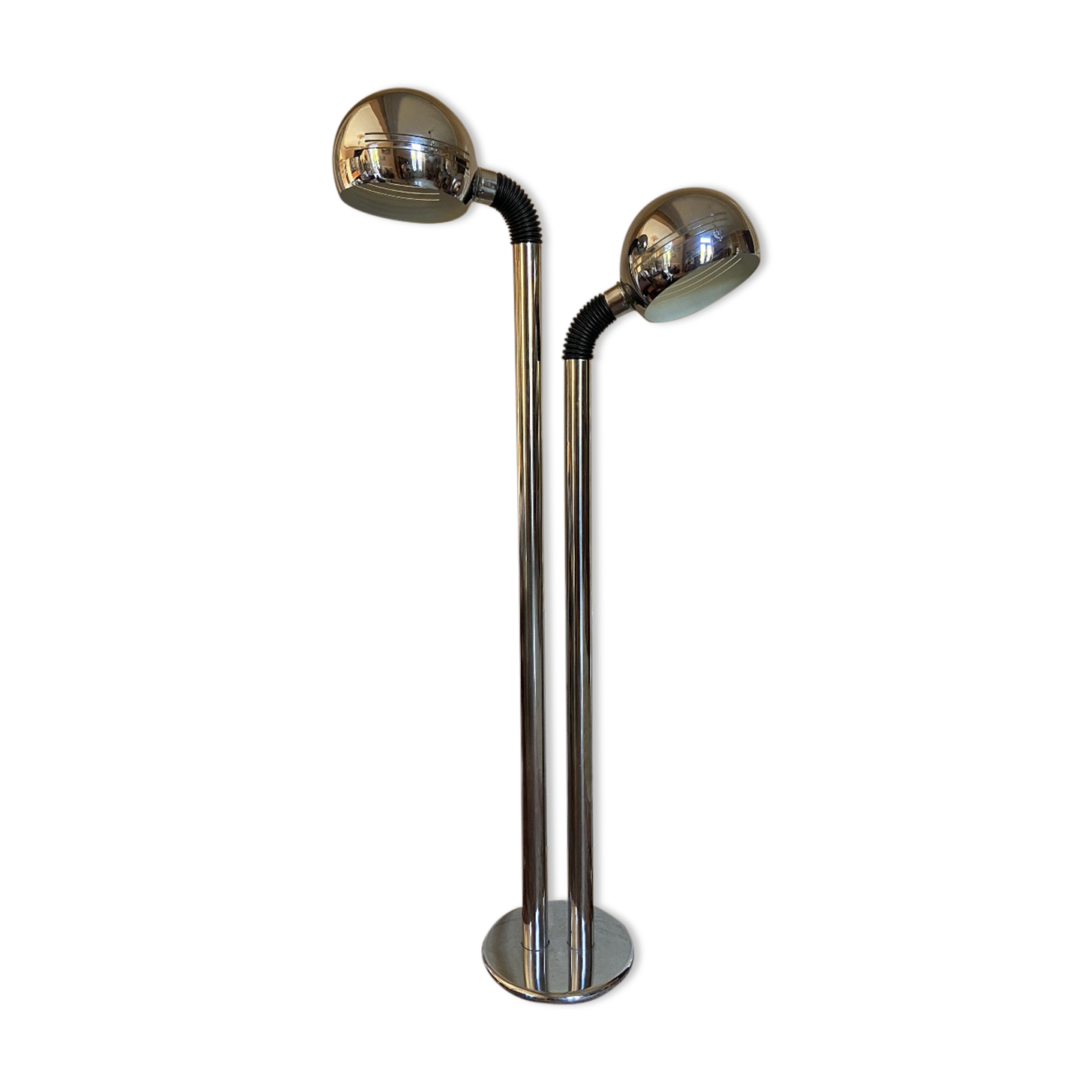 Floor lamp balls chrome 1970 italian