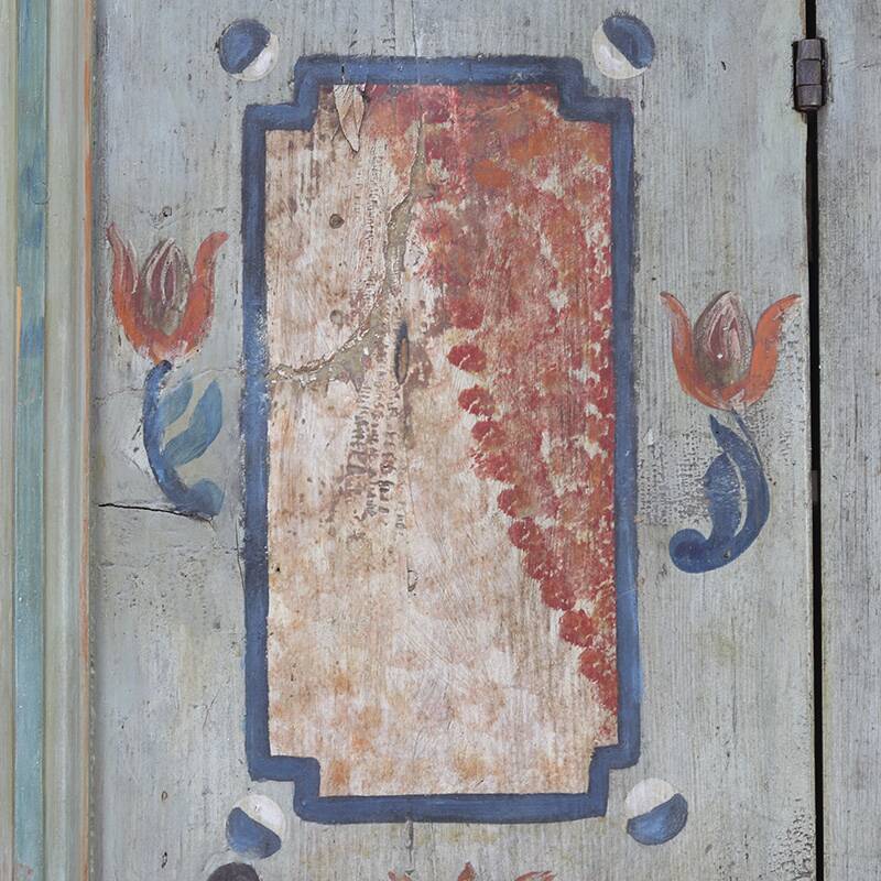 Cabinet de mariage peint, art populaire de ferme, 1794