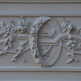 19th-century trumeau woodwork mirror 157x102cm