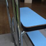 Steplady stepladder formica sky blue, 60/70s