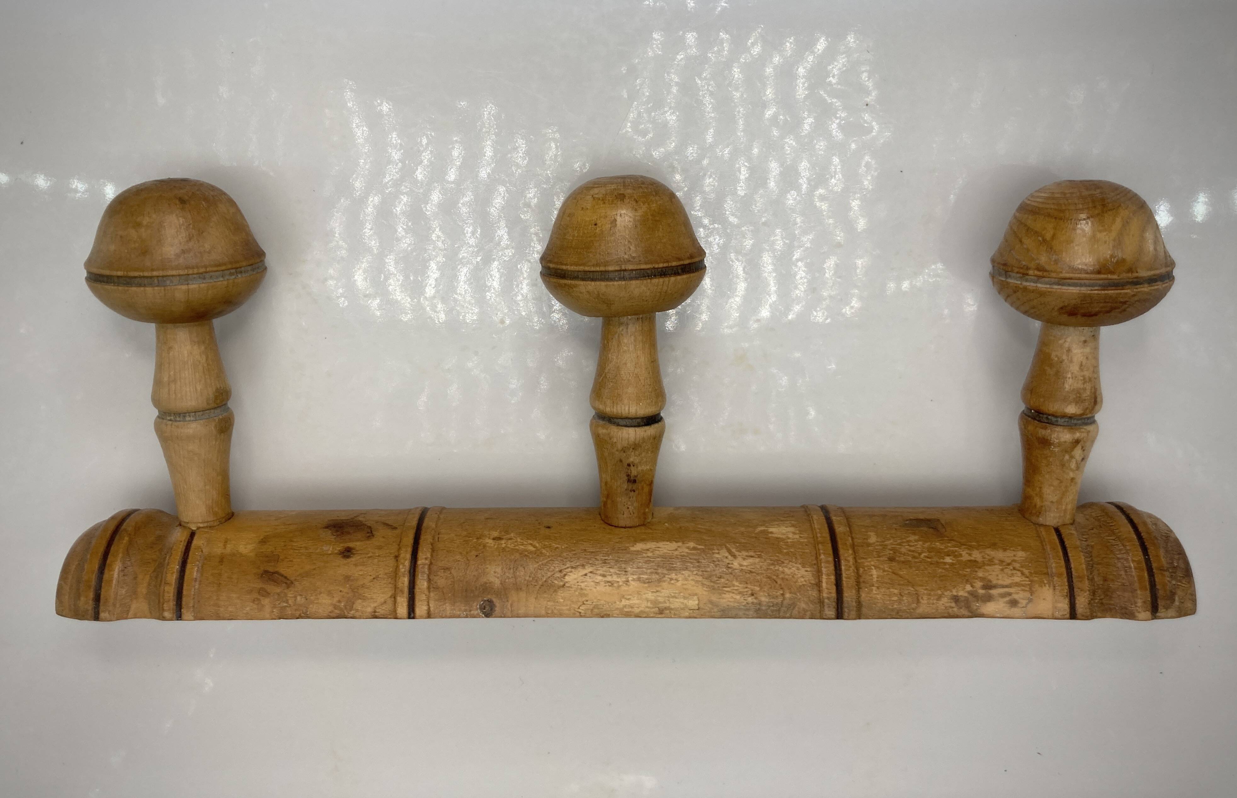 old Bamboo style wall coat rack