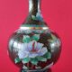 Pair of vintage cloisonné enamel vases from the 20th century H19 cm