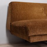 Vintage 60s convertible sofa in two-tone fabric italian design