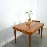 Table de salle à manger extensible design vintage Halabala