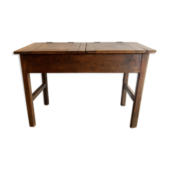 Adult desk double school vintage 50s-60s solid wood