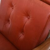 Pair of Danish / Scandinavian Teak Easychairs wit Leather 1960s