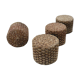 Set of 4 wooden and rope stools
