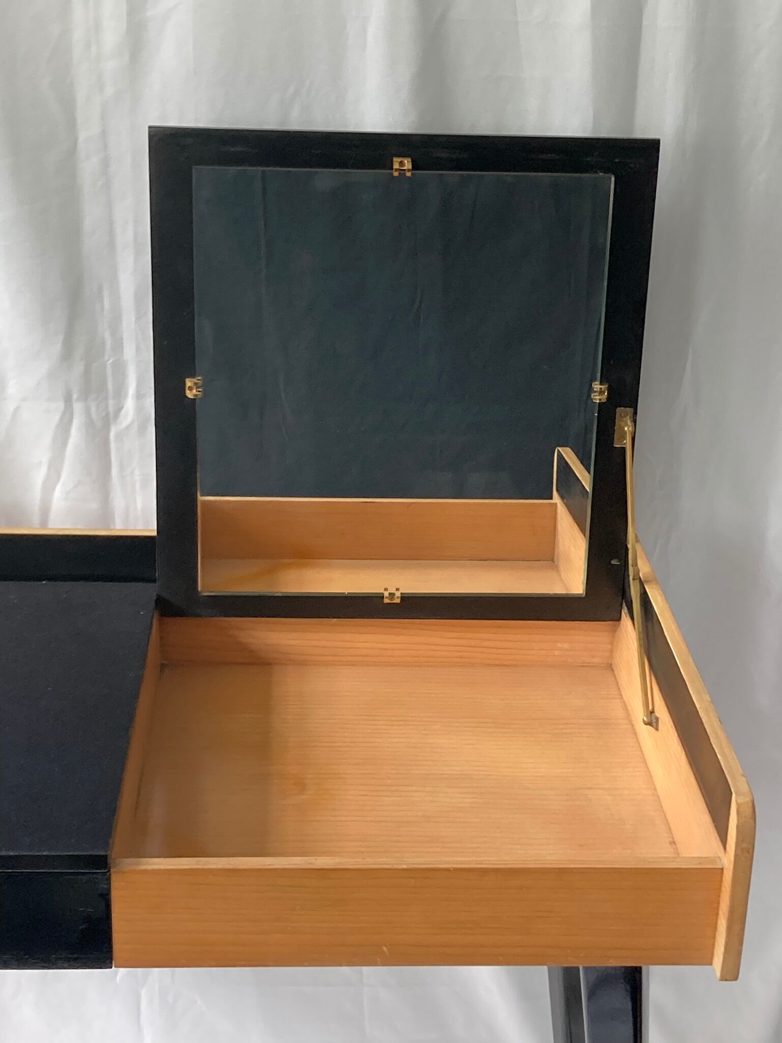 Vintage wooden table mirror circa 1960