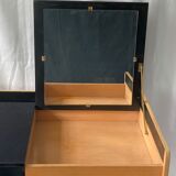 Vintage wooden table mirror circa 1960