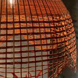 Vintage wicker flower pendant light