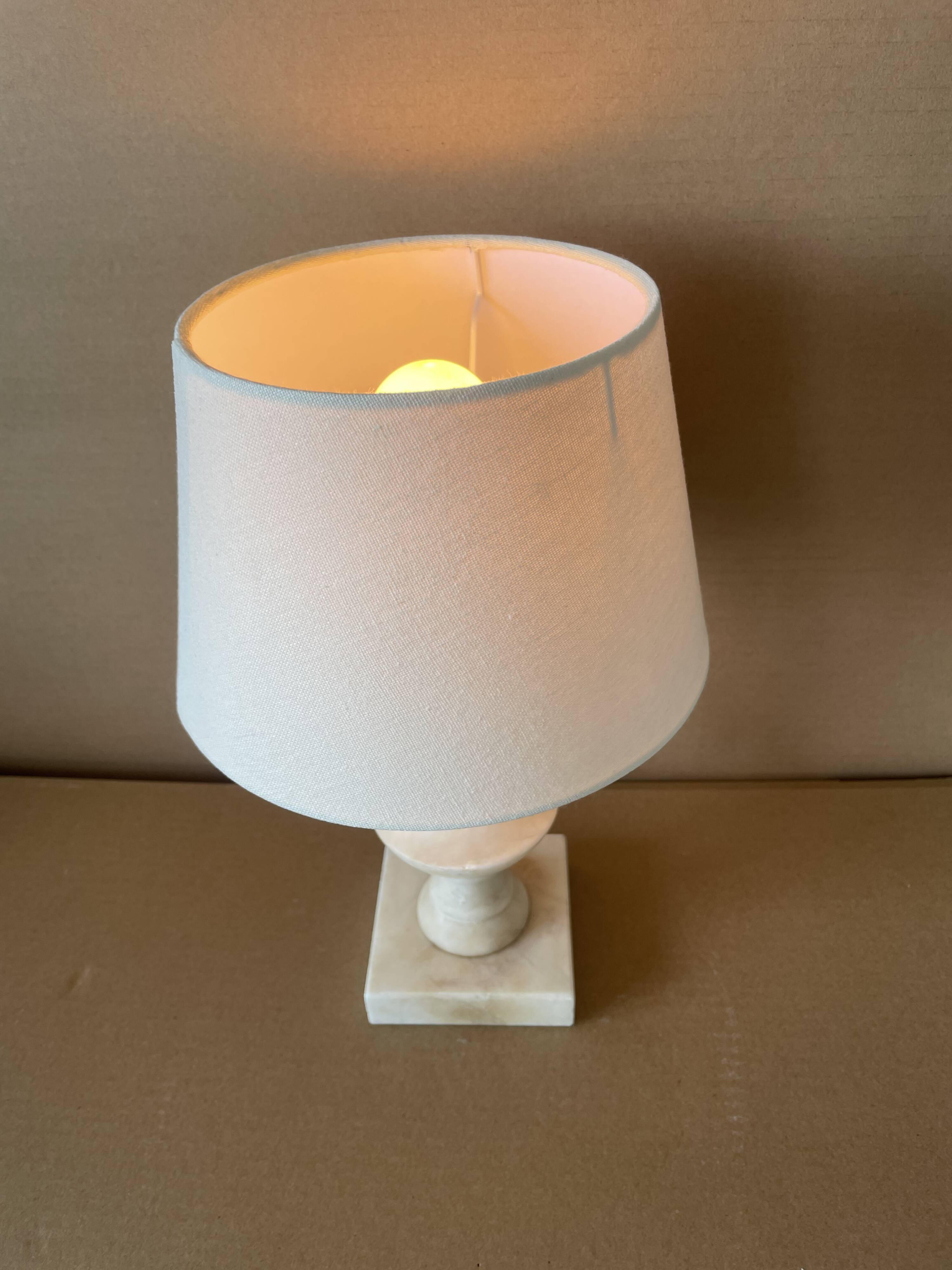 Old alabaster table lamp