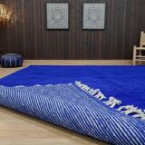 Handmade blue wool Berber rug 200cmx300cm