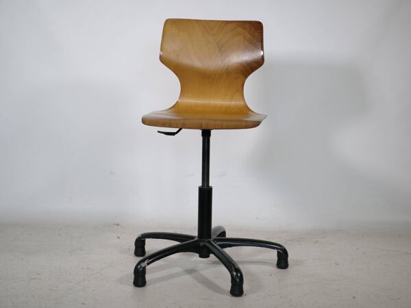 Chaise d'atelier vintage des années 1970