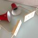 Pair of red and white bedside lamps 60