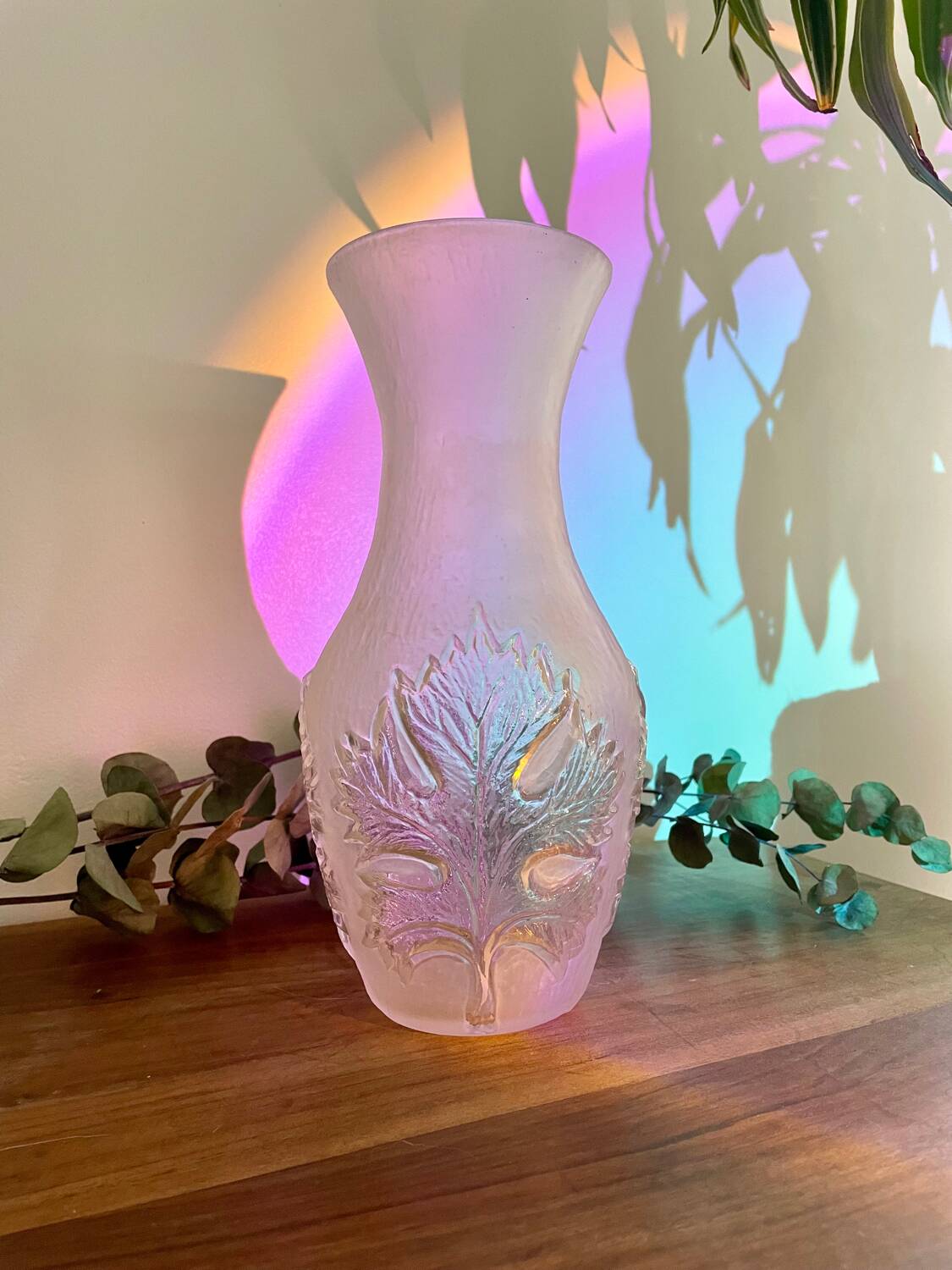 Molded glass vase