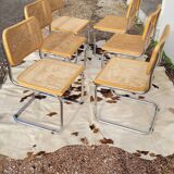 Set of 6 B32 chairs Marcel Breuer Italy design -1970s