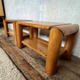 Bedside table, nightstand in Elm dlg Regain