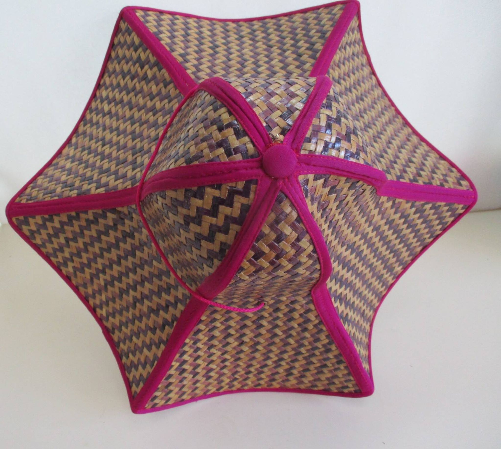 Chapeau paille tressée pliable