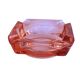 Red/salmon glass ashtray HSG Ząbkowice, Poland 1970s