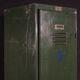 Italian green lacquered metal cabinet from the 1960s/70s