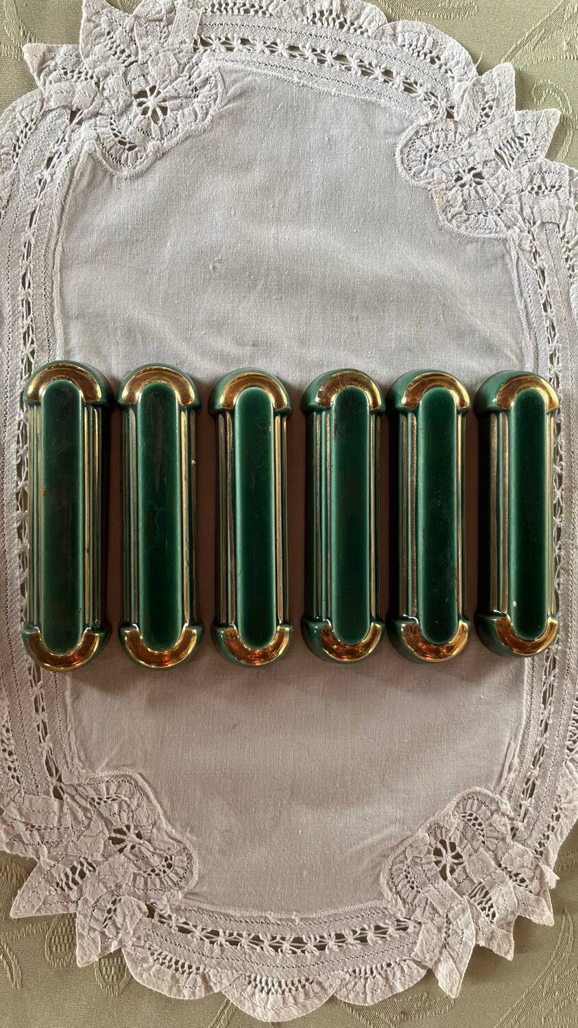 Set of 6 vintage ceramic knife rests