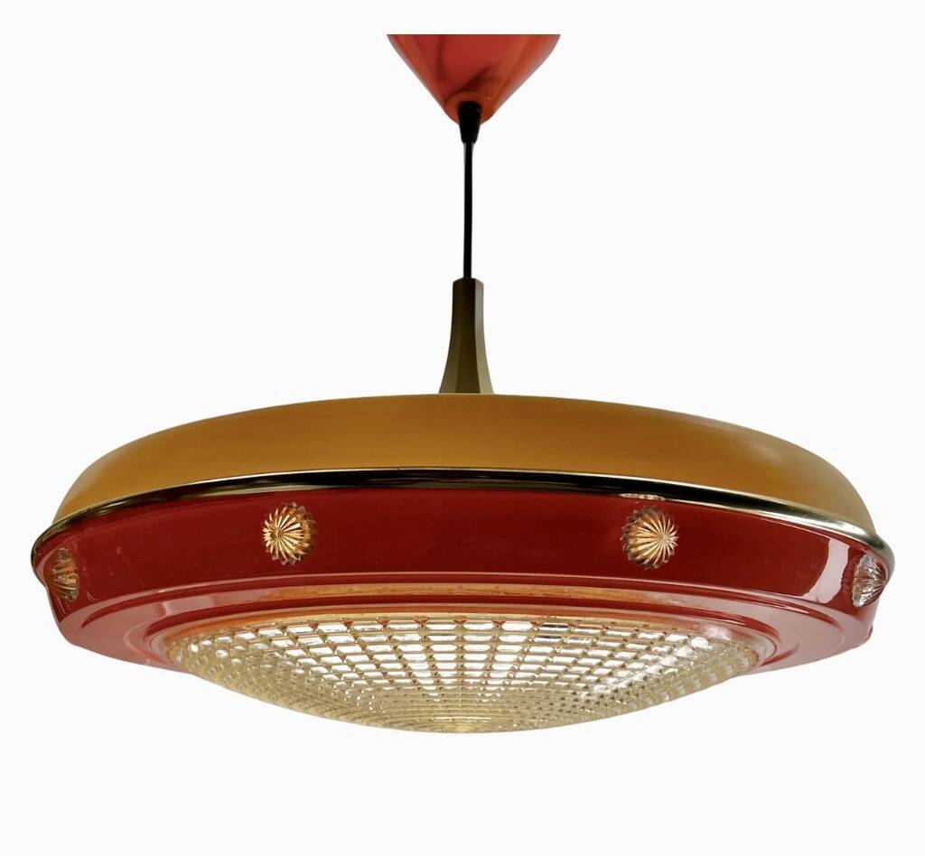 Suspension scandinave avec abat-jour optique en acrylique