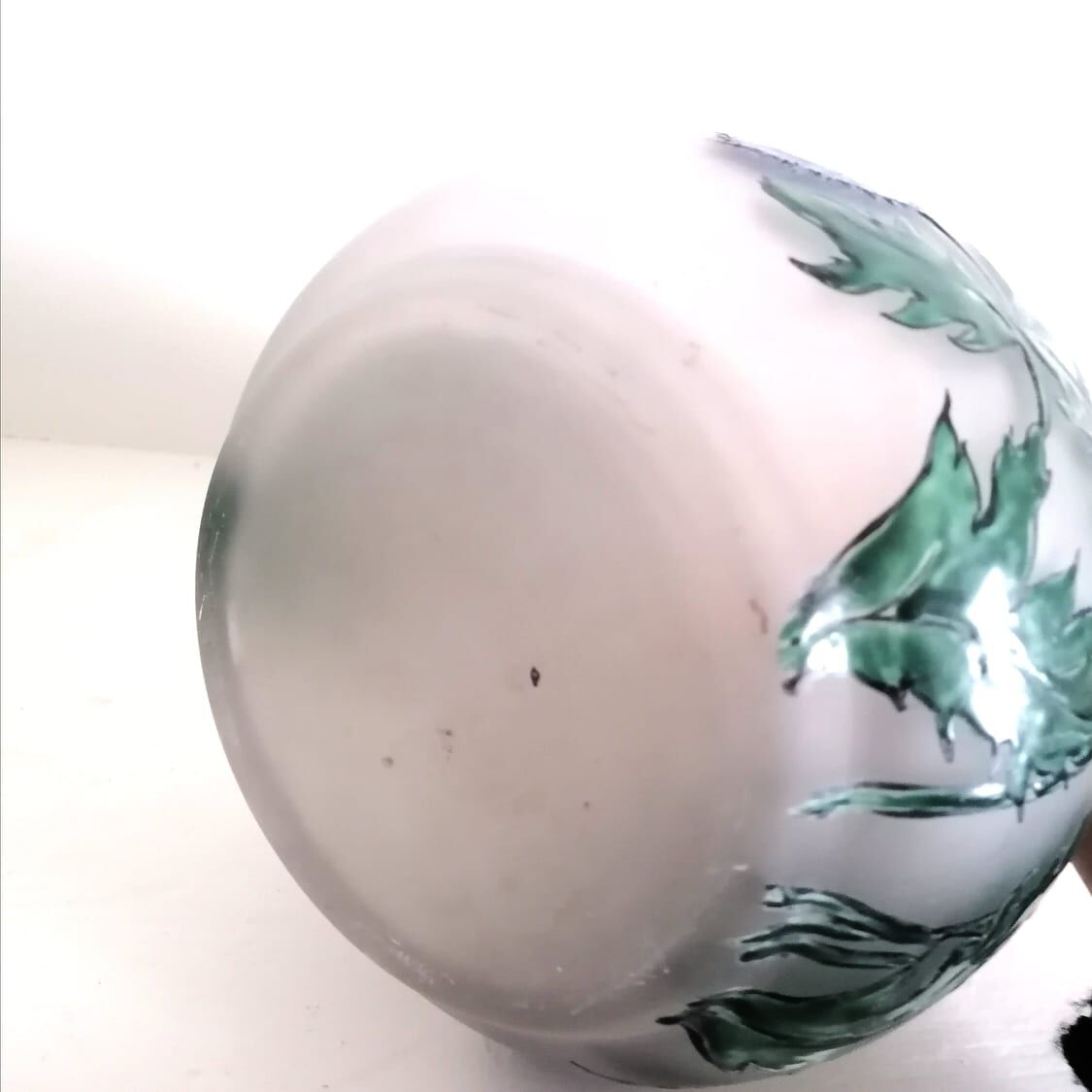 Vase aux chardons Verreries Leune