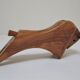Wooden candlestick bull 70s