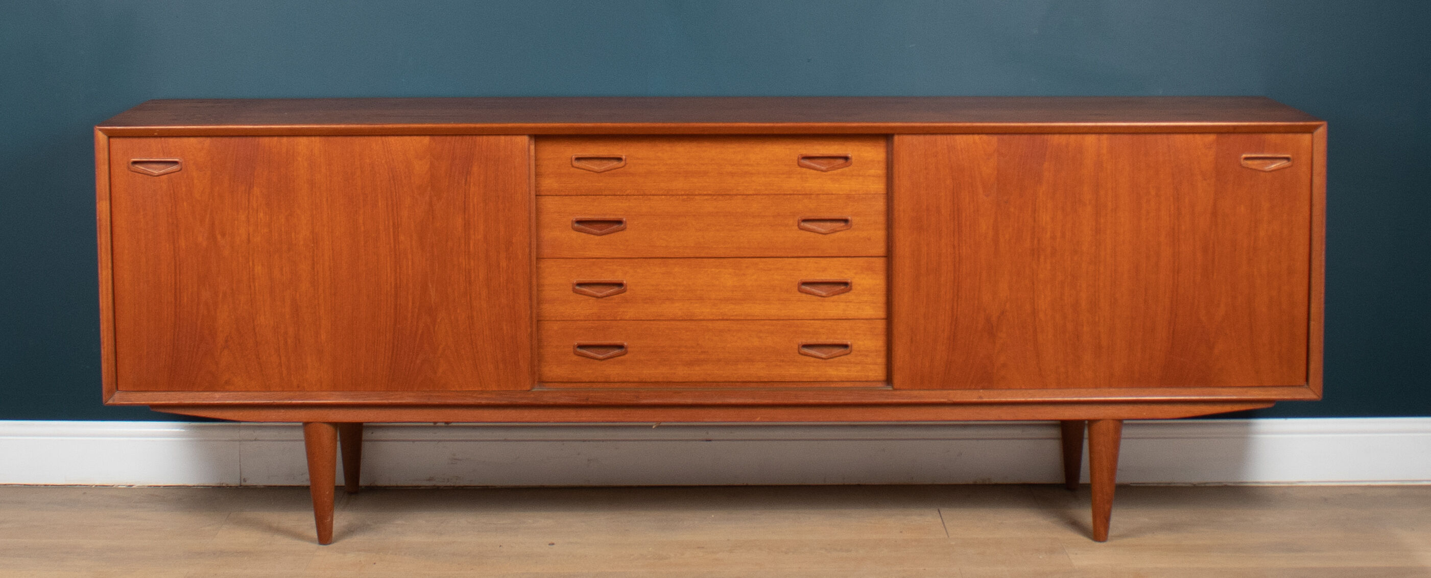 Enfilade retro en teck 1960s, clausen & søn denmark