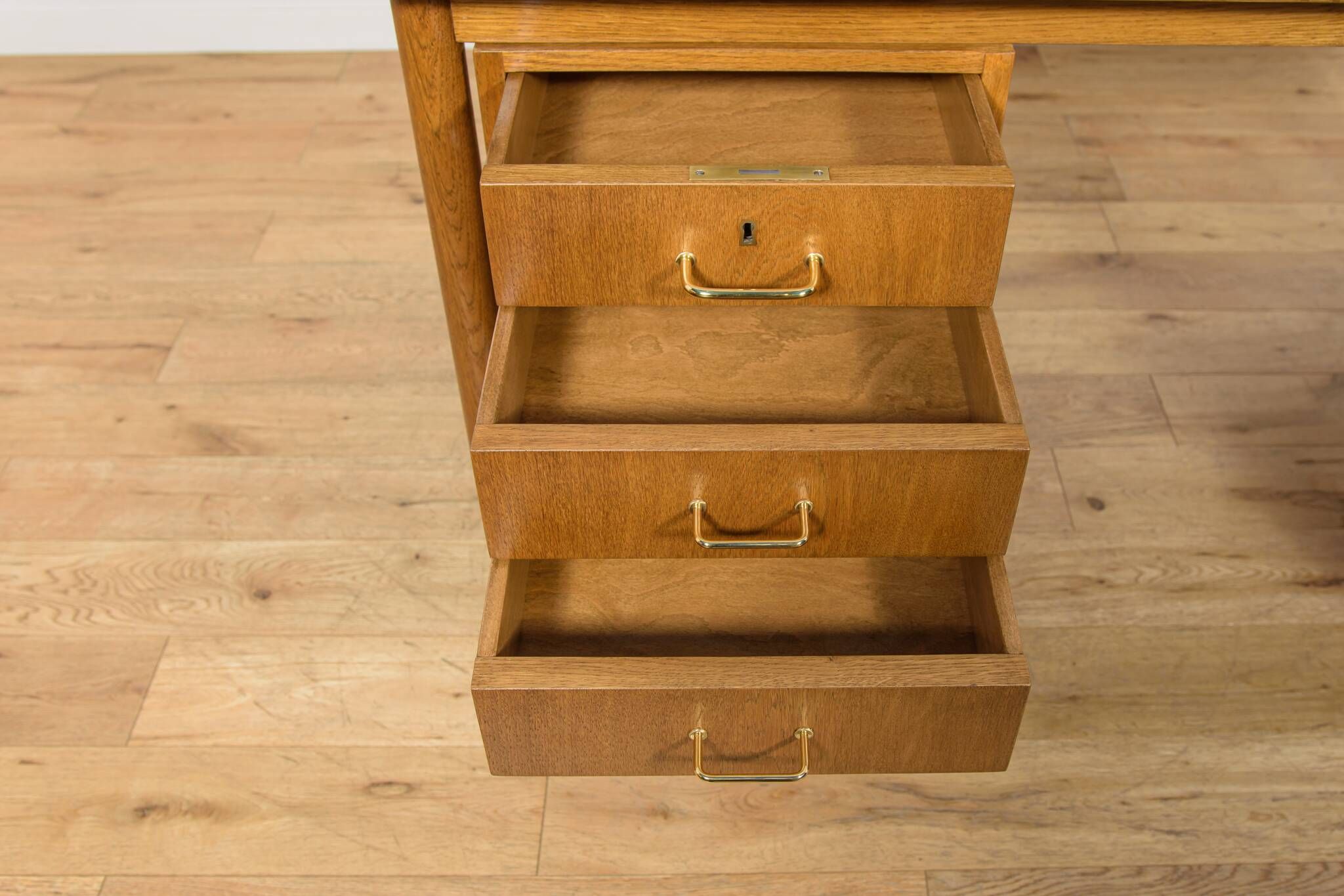 Mid-Century Oak Executive Desk, Denmark, 1960s