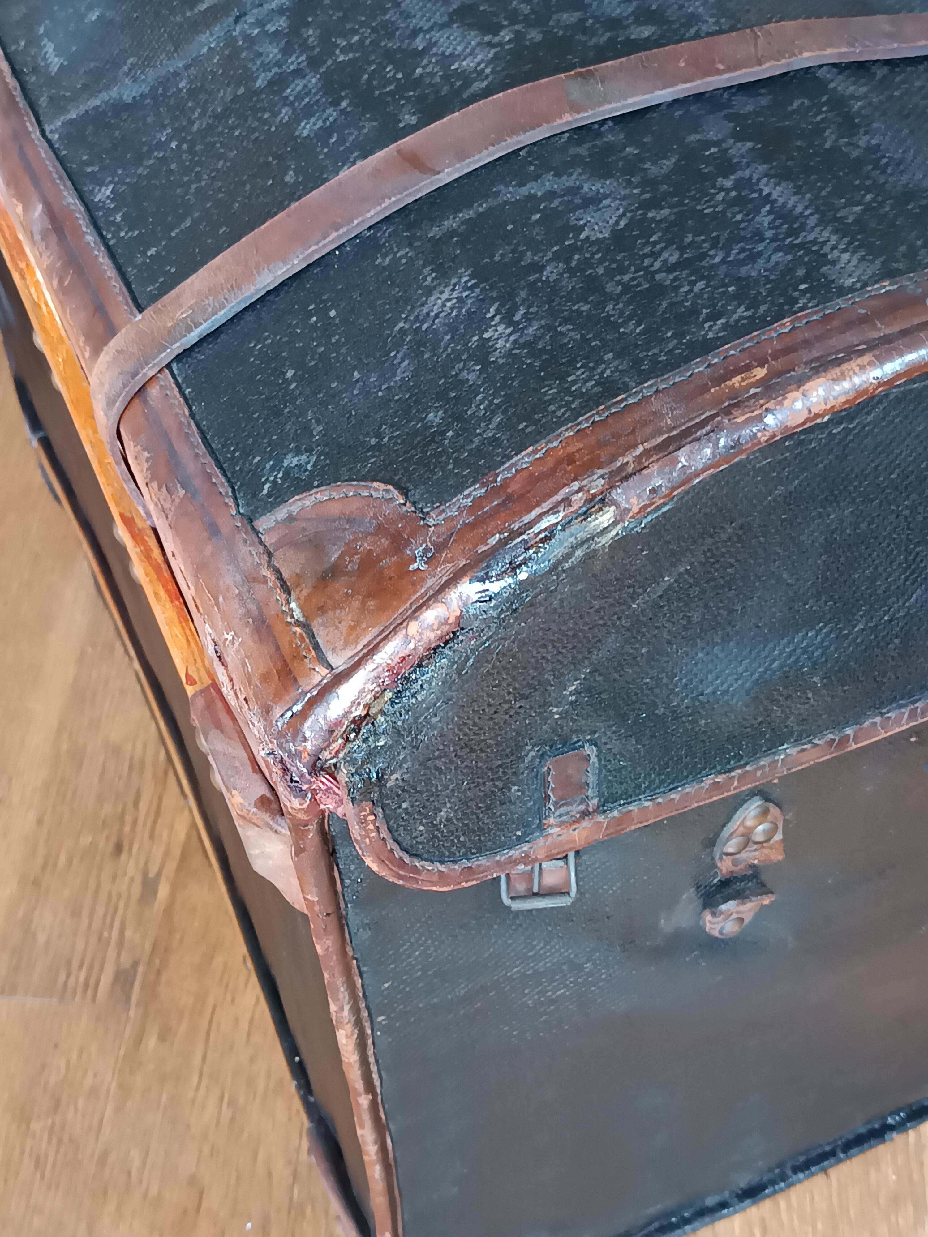 Curved travel trunk, Second Empire