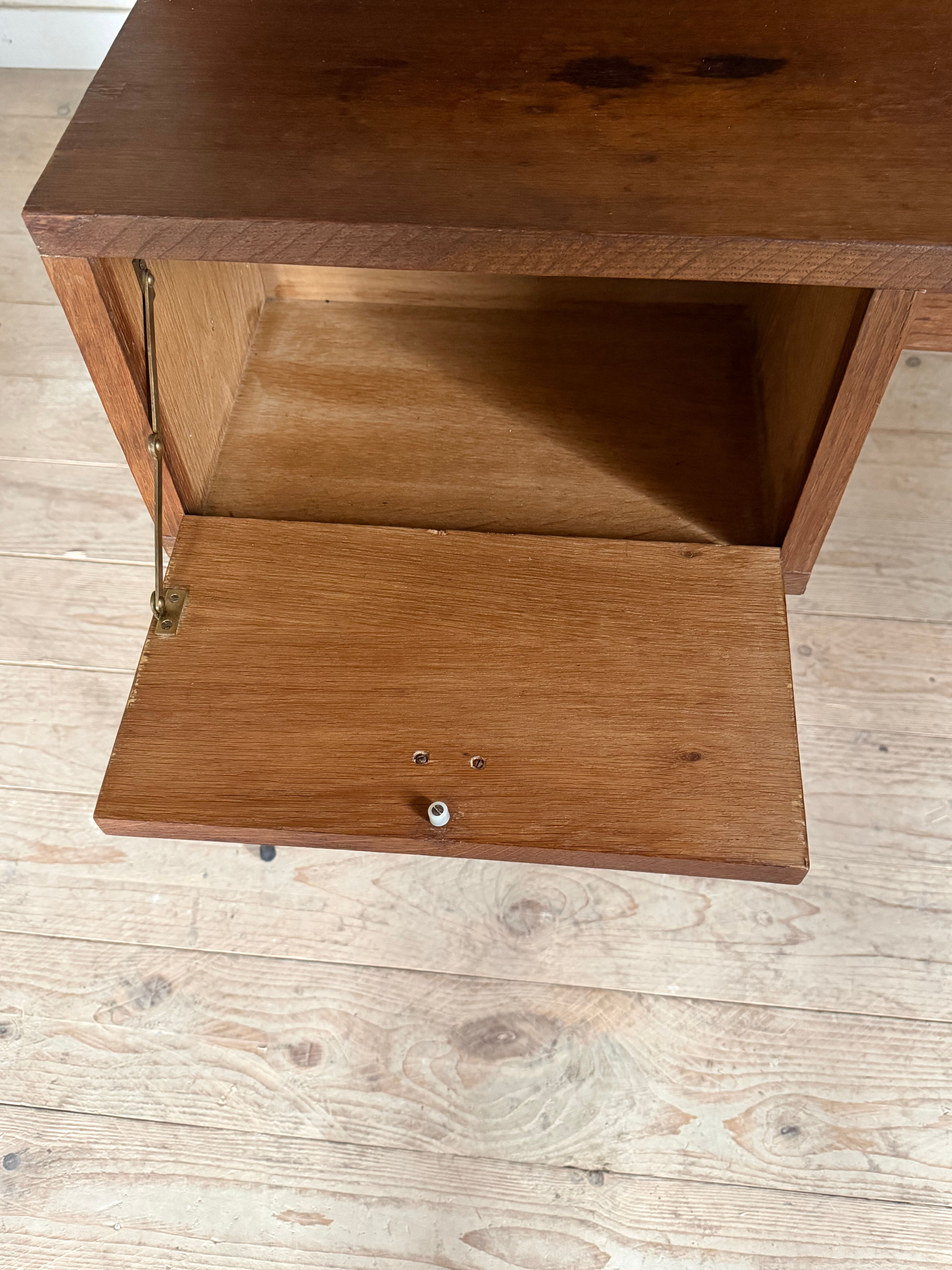 Vintage oak console desk