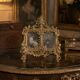 Paire de cadres en laiton doré rococo, cadres décoratifs antiques pour mur et table