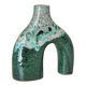 Medium varnished blue artisanal vase